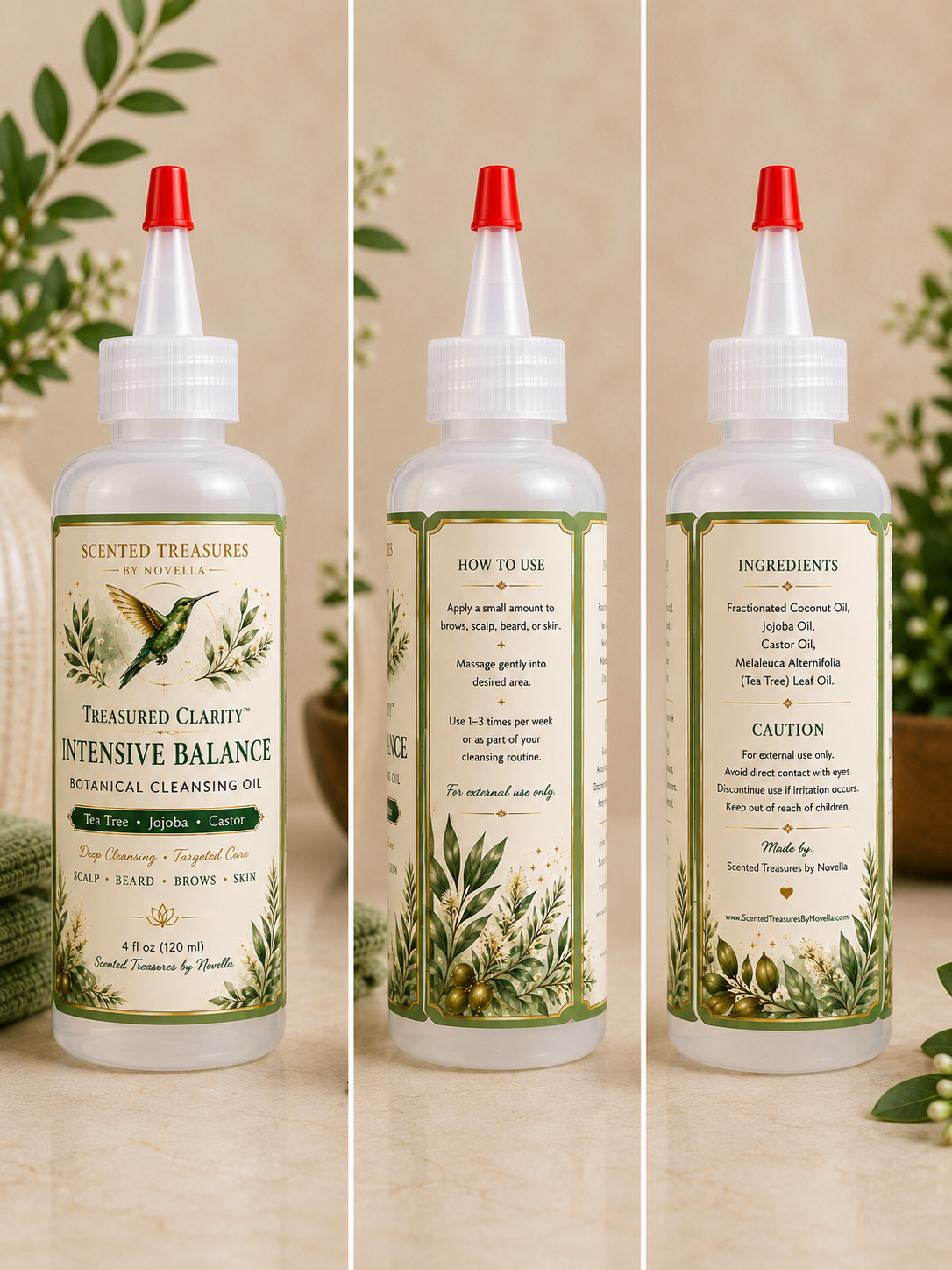 Intensive Balance™ Botanical Cleansing Oil – | Deep Cleansing Care for Scalp, Brows, Beard & Skin (4 fl oz)