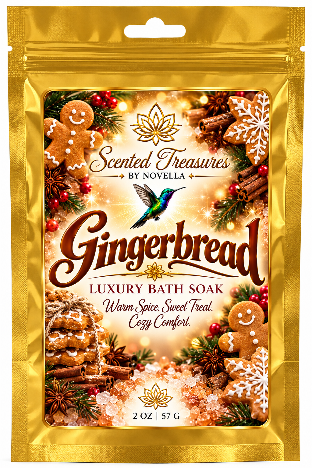 The Cozy Comfort Collection | 4-Piece Luxury Bath Soak Gift Set – 8 oz