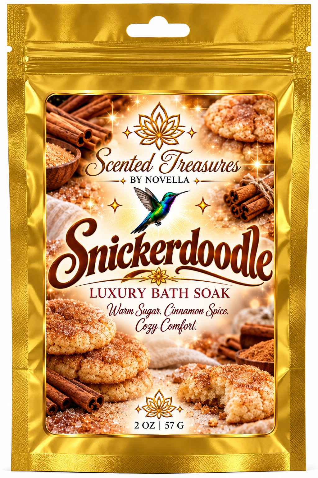 Snickerdoodle Luxury Bath Soak – Cinnamon Sugar & Warm Vanilla | 2 oz