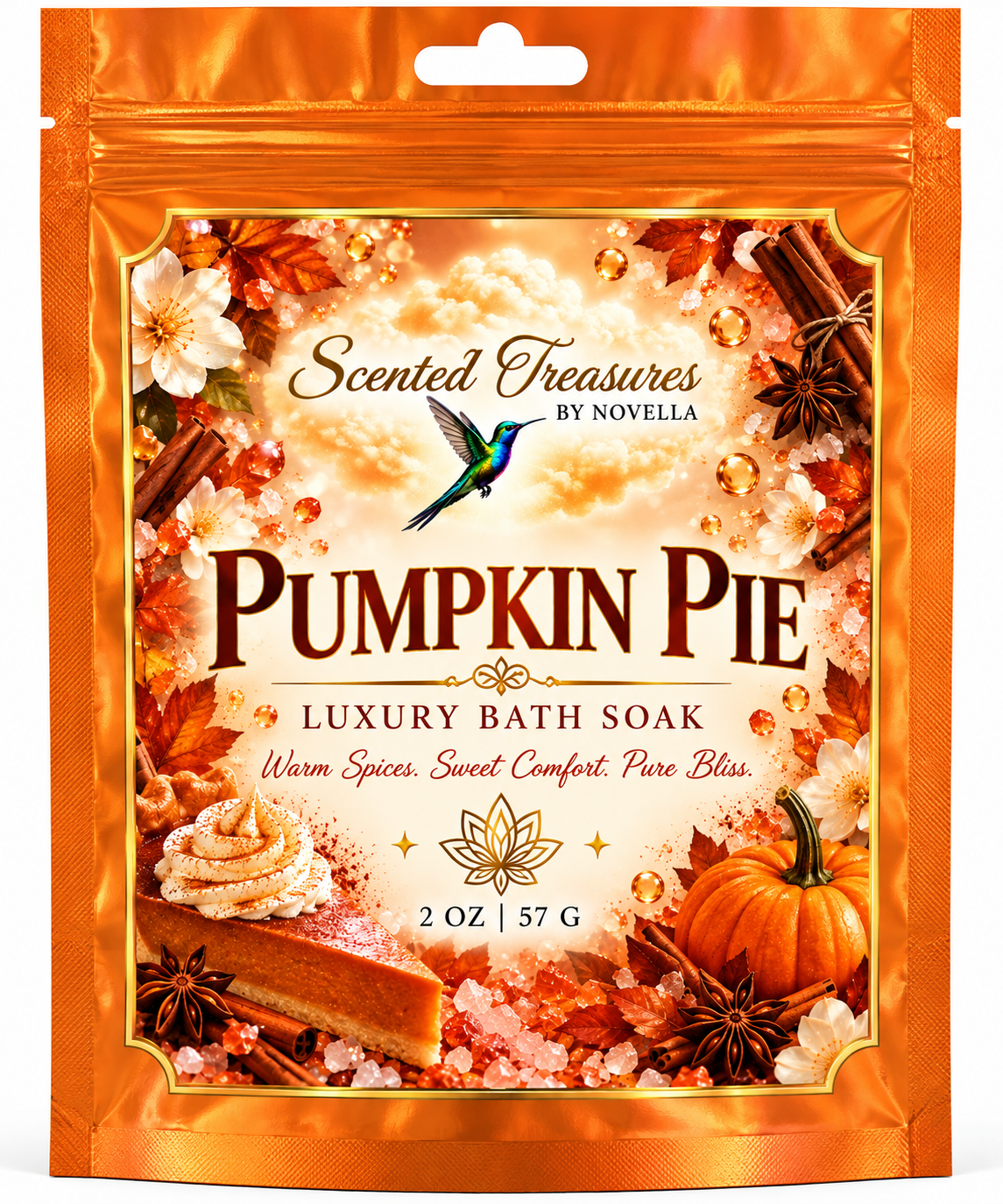 Pumpkin Pie Luxury Bath Soak – Warm Pumpkin Spice | 2 oz